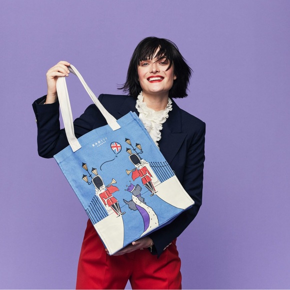 Radley London King Charles III Coronation Blue Canvas Tote Bag NWT - Picture 3 of 10